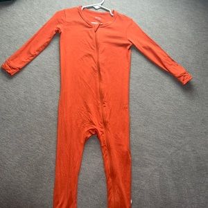 Kyte baby Zippered Romper in Clementine / 4T